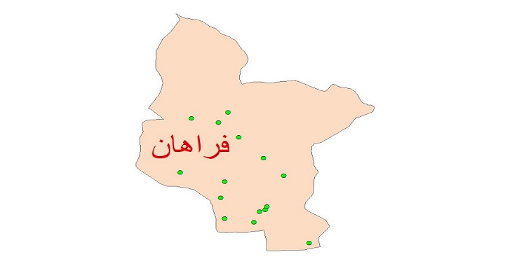 دانلود نقشه شیپ فایل کیفیت آب چاه های شهرستان فراهان سال 1390