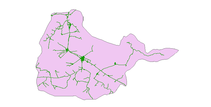 شیپ فایل شبکه راههای شهرستان فريمان
