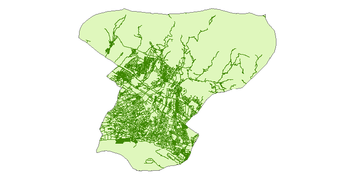 شیپ فایل شبکه راههای شهرستان ساوجبلاغ