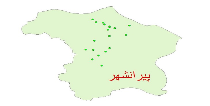 دانلود نقشه شیپ فایل کیفیت آب چاه های شهرستان پیرانشهر سال 1390