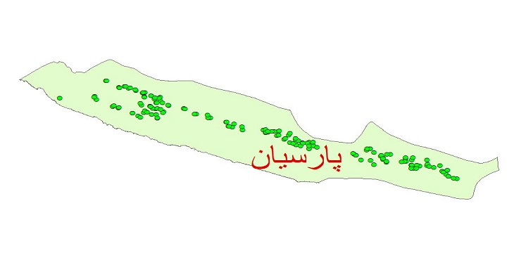 دانلود نقشه شیپ فایل کیفیت آب چاه های شهرستان پارسیان سال 1390