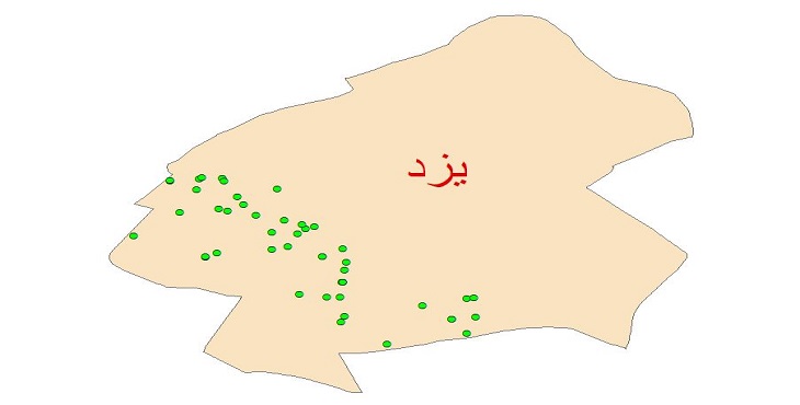 دانلود نقشه شیپ فایل کیفیت آب چاه های شهرستان یزد سال 1390