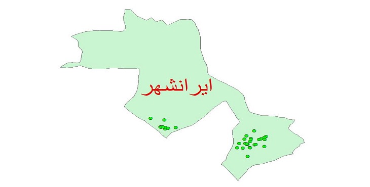 دانلود نقشه شیپ فایل کیفیت آب چاه های شهرستان ایرانشهر سال 1390