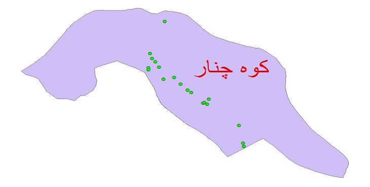 دانلود نقشه شیپ فایل کیفیت آب چاه های شهرستان کوه چنار سال 1390